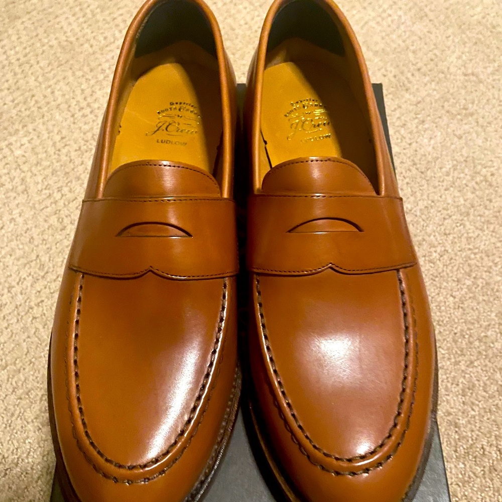 NEW J. crew Ludlow penny loafer size 10h in brown